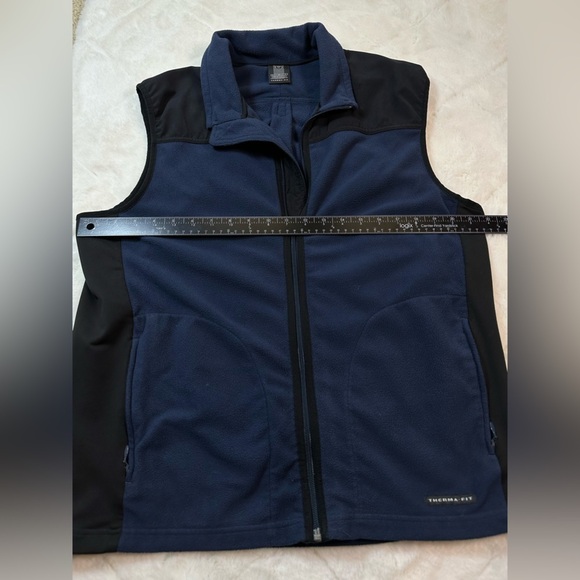 Nike Golf Men’s Medium thema•fit zip up fleece vest stretch sides navy blue M - Picture 4 of 5